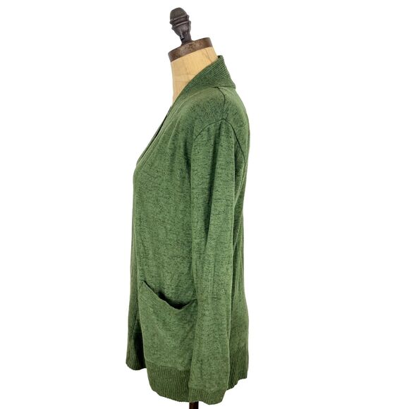 BOBEAU Jemmy Brushed Open Pocket Long Cardigan Sweater PS Green NWT B2 - Picture 5 of 6